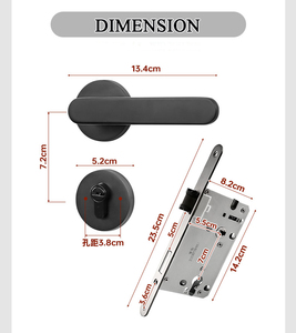Phổ biến cửa gỗ khóa chất lượng cao phần cứng xử lý đòn bẩy cửa xử lý khóa thiết kế hiện đại cửa đòn bẩy sang trọng chia khóa loạt - Product Image 3