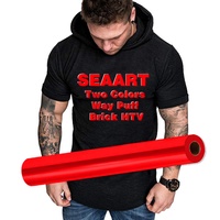 Vinyle thermocollant PU rouge effet brique 3D pour gravure laser et transfert thermique