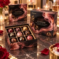 Maßgefertigte Valentinstag-Schokoladen-Geschenkbox Duft-Boutique-Verpackung Basis- und Deckel-Design CMYK-Druck Glänzend Laminiertes Logo