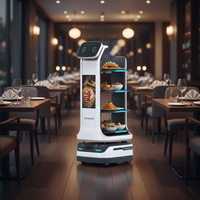 Yapay Zeka Servis Robotu Kendi Kendine Teslimat 40kg Taşıma Kapasitesi 10 Saat Çalışma Süresi LDS+VSLAM Navigasyon Engel Algılama Otomatik Şarj IP43 Dereceli 4G/5G