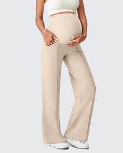 Leggings de yoga de maternité <span class=keywords><strong>taille</strong></span> haute, effet push-up fessier, respirants, extensibles, compressifs, pour femme, personnalisables, pour la gym et l'entraînement - Product Image 2