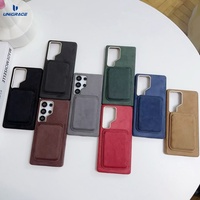 Dompet Kulit Penutup Ponsel Magnetik, Dompet Kulit Mewah, Casing Ponsel Kulit