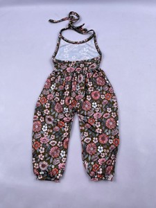 Oferta de Verano 2021, Mono Halter para Bebé Niña, Diseño Floral Turco, Tallas 3M-16T, Nueva Llegada, Moda OEM - Product Image 4