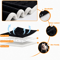 Plaid réversible en polaire Sherpa tissé, personnalisé OEM/ODM, écologique, pour animaux de compagnie, protection de meubles, lit, canapé, cage, niche, doux et lavable