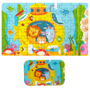 Rompecabezas de papel de juego para niños y niñas de dibujos animados personalizados, cajas de hierro, caja de lata de metal de 60 piezas, rompecabezas para niños - Product Image 6