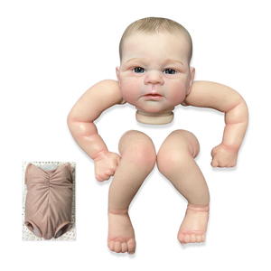 Taille de poupée finie de 19 pouces déjà peinte elija réaliste toucher doux pièces de poupée finies flexibles avec corps et yeux - Product Image 1