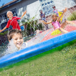 Toboggan aquatique gonflable double pour enfants et adultes, jeux d'<span class=keywords><strong>eau</strong></span> d'été pour jardin extérieur - Product Image 3