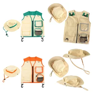 Outdoor adventure children cosplay cosplay costumes play explorer vest set for free shipping