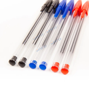 Stylo d'écriture pour étudiants et bureaux Stylo en plastique promotionnel stationnaire scolaire avec logo personnalisé Stylo à bille <span class=keywords><strong>persistant</strong></span> simple et lisse - Product Image 2