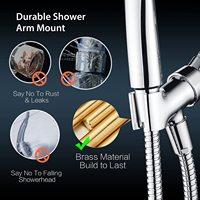 Support de pomme de douche en métal en laiton massif 100% pour pomme de douche à main, support réglable, support de bras de douche universel