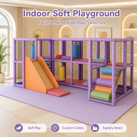 Aire de jeux intérieure pour enfants, château gonflable, maison de jeu portable, kit de zone de jeux à deux niveaux pour enfants, équipement de jeu avec ensemble personnalisé