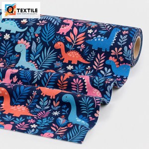 <span class=keywords><strong>Tissu</strong></span> <span class=keywords><strong>jersey</strong></span> extensible en <span class=keywords><strong>coton</strong></span> biologique avec impression personnalisée, 240-250 GSM, impression numérique réactive personnalisée - Product Image 1