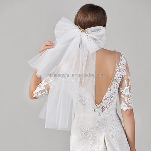 <span class=keywords><strong>Voile</strong></span> de mariée Vintage en cristal fait à la main pour femmes, <span class=keywords><strong>voile</strong></span> de mariage avec nœud papillon avec peigne à cheveux - Product Image 5