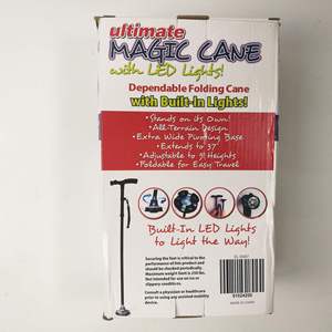 Bâton de marche télescopique pliable en alliage d'aluminium à cinq sections, très vendu et fiable, pour personnes âgées, avec fonction intégrée - Product Image 1