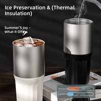 Gourde portable en acier inoxydable avec double ouverture en céramique, bouteille isotherme haut de gamme grande capacité