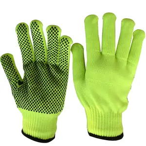 Polyester Gloves With Pvc Points Pvc Dotted Poly Gloves