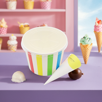 Petits gobelets en papier biodégradable à paroi simple pour crème glacée, yaourt, sucre et nouilles, blancs, 1 oz à 20 oz