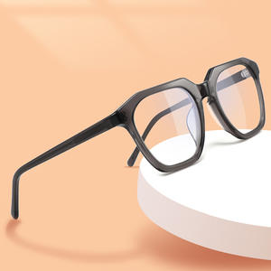 Monture de lunettes en acétate géométrique avec protection contre la lumière bleue, monture complète unisexe pour myopie, Wenzhou 8063 - Product Image 3