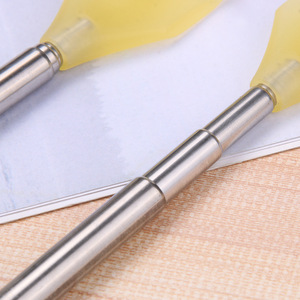 Stainless Steel Telescopic Back Scratcher With Yellow Silicone Head Four Section Extendable Massage Tool For Household Use - Product Image 3