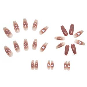 Suministros de <span class=keywords><strong>uñas</strong></span> Productos de belleza Prensa en las <span class=keywords><strong>uñas</strong></span> Venta al por mayor Corazón <span class=keywords><strong>blanco</strong></span> Glod Gradiente <span class=keywords><strong>Rosa</strong></span> Usable Puntas de <span class=keywords><strong>uñas</strong></span> acrílicas artificiales - Product Image 3