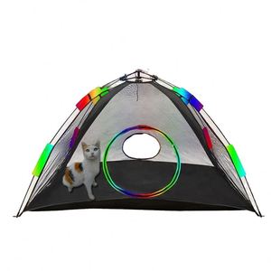 BSCI Factory Pop up Pet <b>Cat</b> Playpen Rainbow Edge Portable <b>Cat</b> Pet Enclosure Packing with Carry Bag Pet Tent with Round <b>Tunnel</b> - Product Image 2
