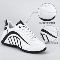 Chaussures de ville pour femmes en gros d'usine, baskets basses décontractées à lacets en cuir synthétique à motif géométrique, couleur et logo personnalisables