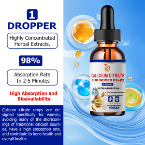 Citrato de Calcio al por Mayor de Fábrica para Mujeres con D3 y K2, Promueve la Absorción de Calcio desde el Intestino al Sangre, Gotas Líquidas - Product Image 5