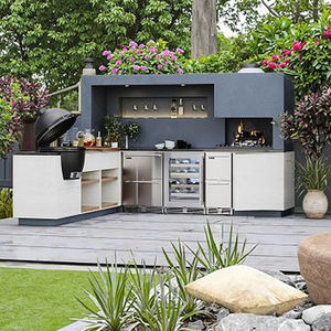 Airfunoutdoor Langlebige Multifunktionale Moderne Outdoor-Küchenschränke aus Acryl, Pflegeleicht, für Wohnungen geeignet, mit Wasserhahn, Scharnier und Schublade - Product Image 1