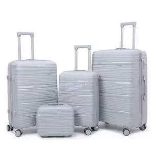 Toptan yeni malzeme moda 20 "24" 28 "inç 4 adet set pp su geçirmez özel seyahat bagaj setleri satılık bagaj bavul
