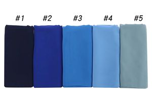 CCY Hijab en mousseline de soie de qualité supérieure Foulard pour femme Hijab en mousseline de soie unie Georgette Foulard - Product Image 6