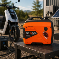 Générateur DC à essence 1,8 kW (également disponible en 1 kW, 2 kW) 48V 60V 72V, avec unité de charge pour petites batteries LiFePO4 48V, pour applications hors réseau