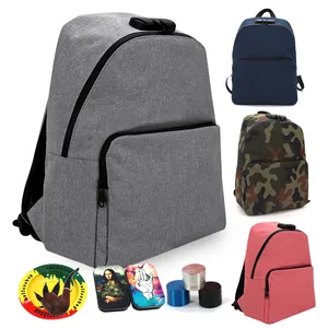 Custom Geur Proof Rugzak Zakken Fabrikanten Zwart Carbon Gevoerd Back Pack Smellproof Geur Proof Tas Met Slot