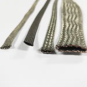 Factory Direct Shipping OEM Flame Resistant High Strength Tinned Copper Braided Cable Sleeve