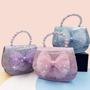 Wholesale Fashion Bow Ornament Princess Crossbody <b>Bag</b> Lightweight Kids Candy Coin Purse Handbag - Product Image 1