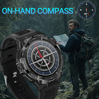 Montre connectée GPS personnalisée OEM ODM SDK ouvert multi-satellites pour activités de plein air avec boussole AMOLED et suivi d'activité pour la randonnée (pour marque)