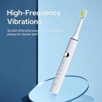 Brosse à dents électrique automatique rechargeable de haute qualité pour le nettoyage dentaire, brosse à dents ultrasonique blanchissante personnalisée en gros
