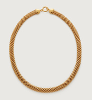Collier Punk à grosse chaîne géométrique en maille tressée, bijoux en acier inoxydable, plaqué or 18k, ne se décolore pas