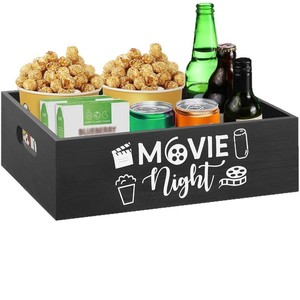 Wooden storage box, simple household desktop snack storage box with handle, <b>potato</b> chip storage box, candy display box - Product Image 1
