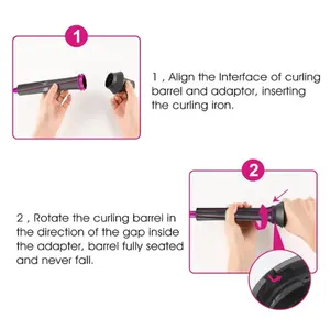 A Pair 30mm Long Hair Style Automatic Curling Adapter For Airwraps Hair Styler Curling Hair Dryer Attachments For Dysons