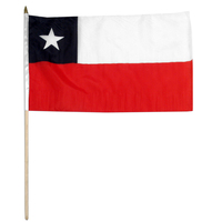 Drapeau de décoration imprimé en polyester tricoté super résistant, Chili, 3 x 5 pieds, vente en gros, nouveauté