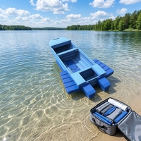 Bateau modulaire en plastique PE robuste pour l'inspection des fermes solaires et le sauvetage d'urgence, léger, pliable, résistant aux chocs