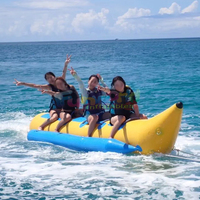 Équipement de jeux aquatiques, tube flottant remorquable, grande banane gonflable pour se prélasser en été