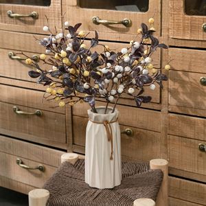 Rama de Fruta de la Fortuna Artificial CallaFloral, Blanca, Negra, Roja, Amarilla, Morada, de Plástico, Decoración de Interiores, Manualidades, 120 cm - Product Image 1
