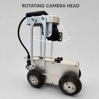 Robot de Inspección de Tuberías, Cámara de Drenaje CCTV, 4K HD, 300m de Distancia, Cámaras Delanteras y Traseras Giratorias y Elevables, IP68, Software con Informe de IA