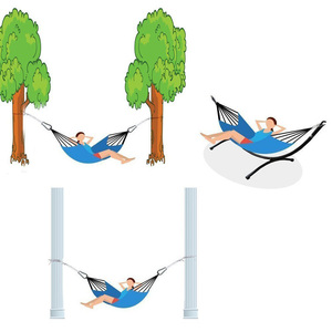 Hamac léger en nylon parachute et balançoire de jardin pour 2 personnes, grand format, pour le camping et les voyages en extérieur - Product Image 6