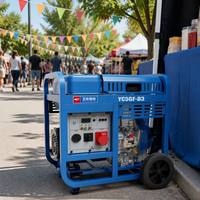 Générateur diesel portable Yuchai 5 kW YC5GF-D3, style ouvert, moteur 188FE, 50 Hz, triphasé, pour usage industriel