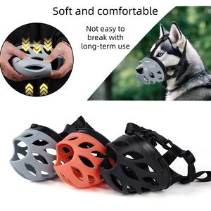 USMILEPET directo de fábrica PP + bozal de goma suave para perros transpirable para evitar ladridos morder masticar cubierta de <span class=keywords><strong>boca</strong></span> de perro para perros - Product Image 5