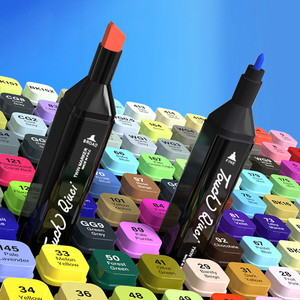 Marcadores de Alcohol con <span class=keywords><strong>Punta</strong></span> de Pincel y <span class=keywords><strong>Punta</strong></span> <span class=keywords><strong>Fina</strong></span>, Marcadores de Colores Artísticos, 168 Colores, Rotulador Permanente No Tóxico, Rotulador para Dibujar y Esbozar - Product Image 2