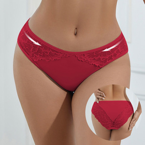 Breathable Eco-Friendly Women Underwear Panties Lace-edged Design of Mid-Rise Briefs Multi-Colors Available <strong>Thong</strong> for Ladies - Product Image 3