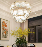 Lustre en cristal G4 pour escalier d'hôtel, solution d'éclairage élégante